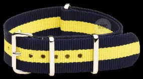 18mm Blue and Yellow NATO Military Watch Strap