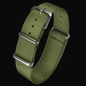 18mm Olive NATO Military Watch Strap