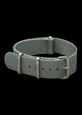 20mm Gray NATO Military Military Watch Strap with Stainless Steel Fasteners