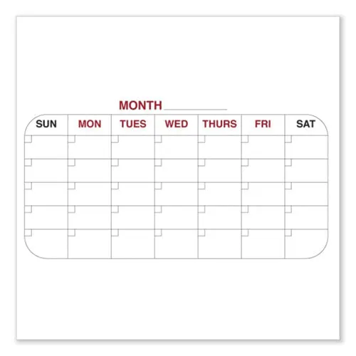 4 Month Whiteboard Calendar With Radius Corners, Planning/scheduling Calendar, 36 X 24, White/red/black Surface