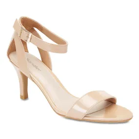 Amalfi Heel in Nude Patent