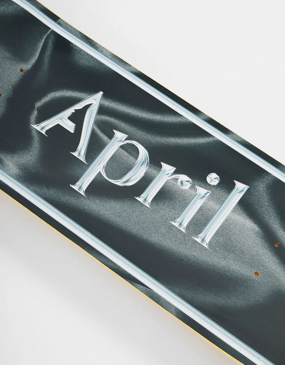 April Black Silk OG Logo Skateboard Deck - 8.75