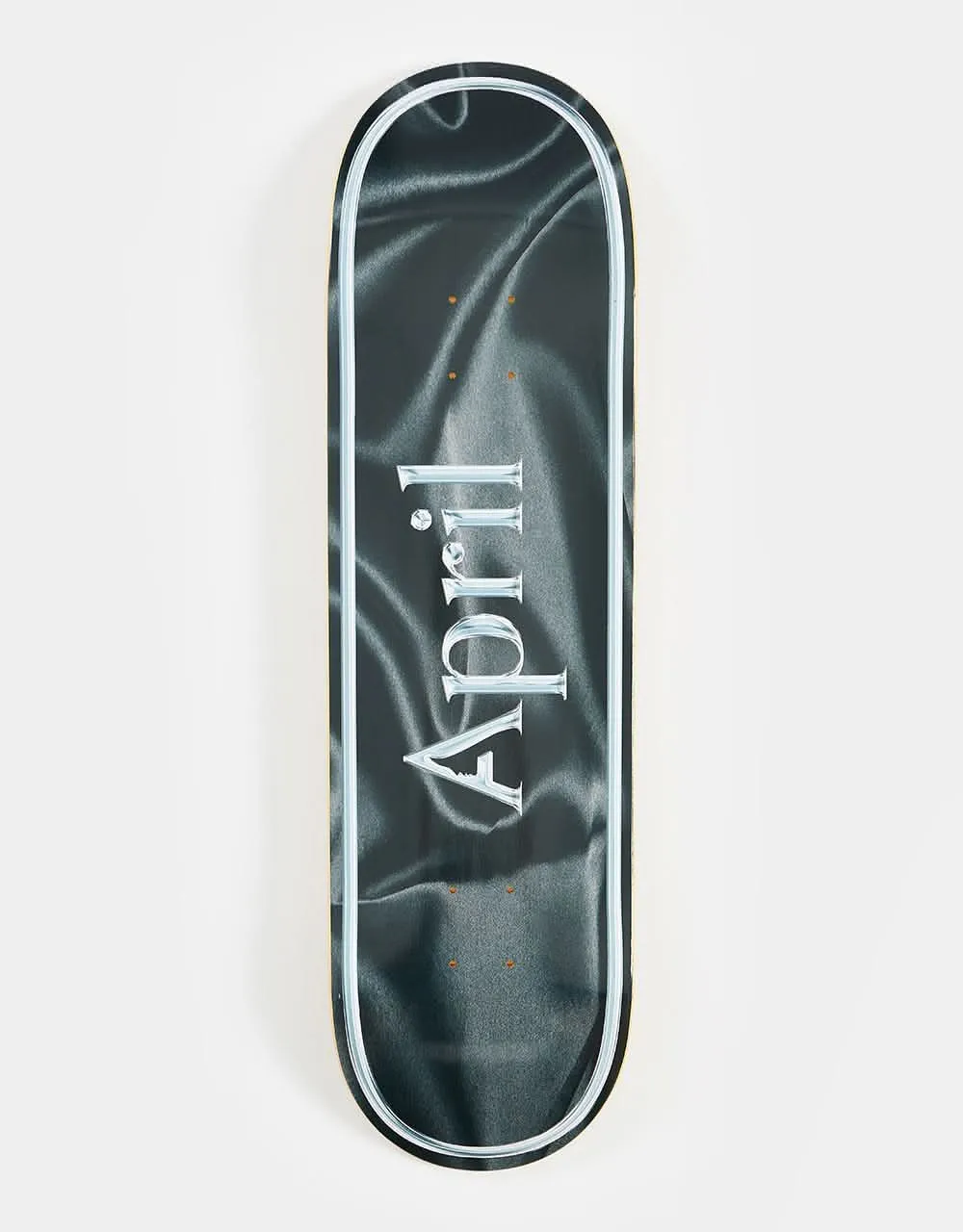 April Black Silk OG Logo Skateboard Deck - 8.75