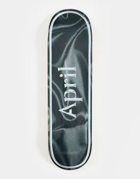 April Black Silk OG Logo Skateboard Deck - 8.75