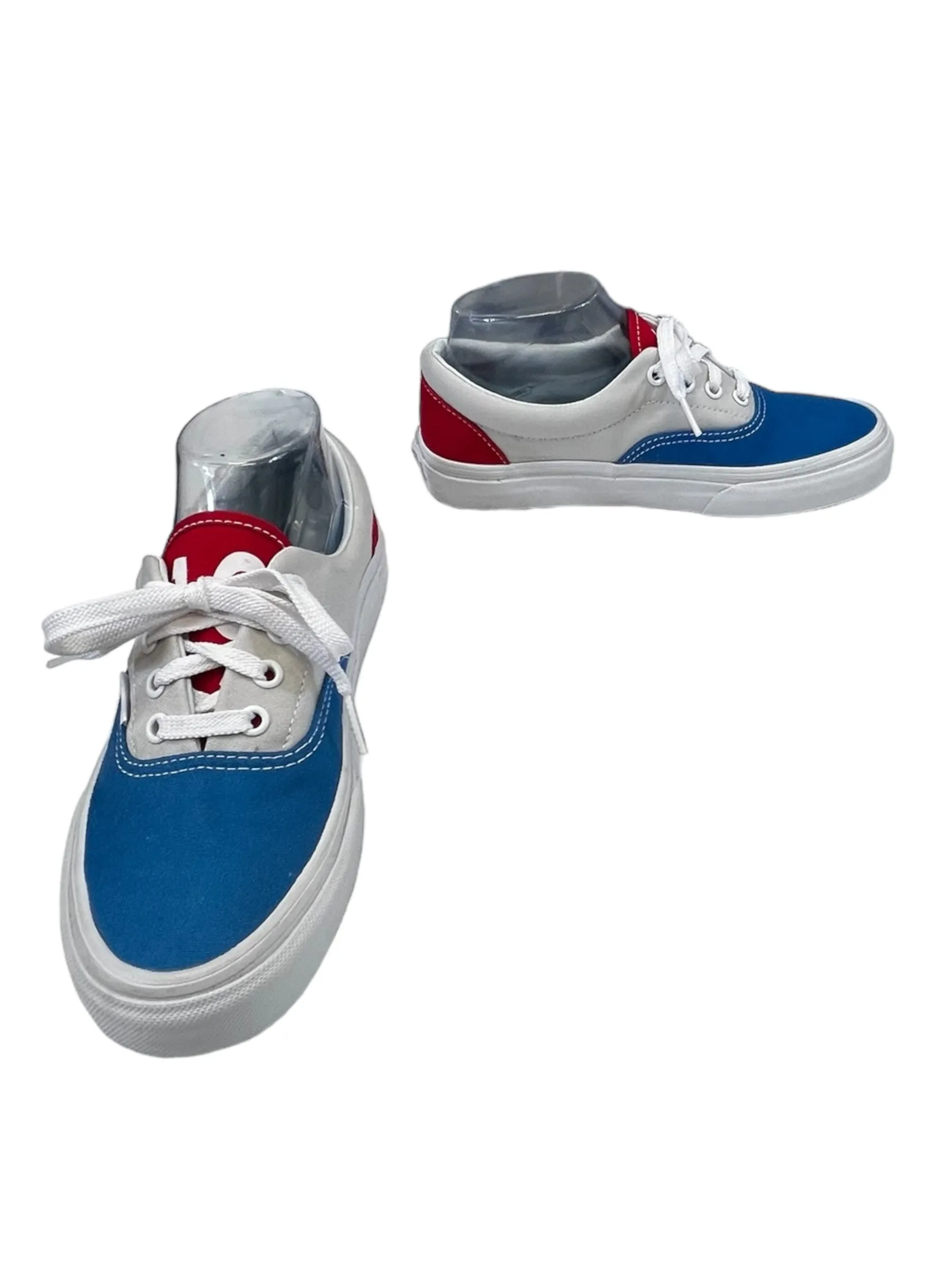 Blue & Red & White Shoes Sneakers Vans, Size 7