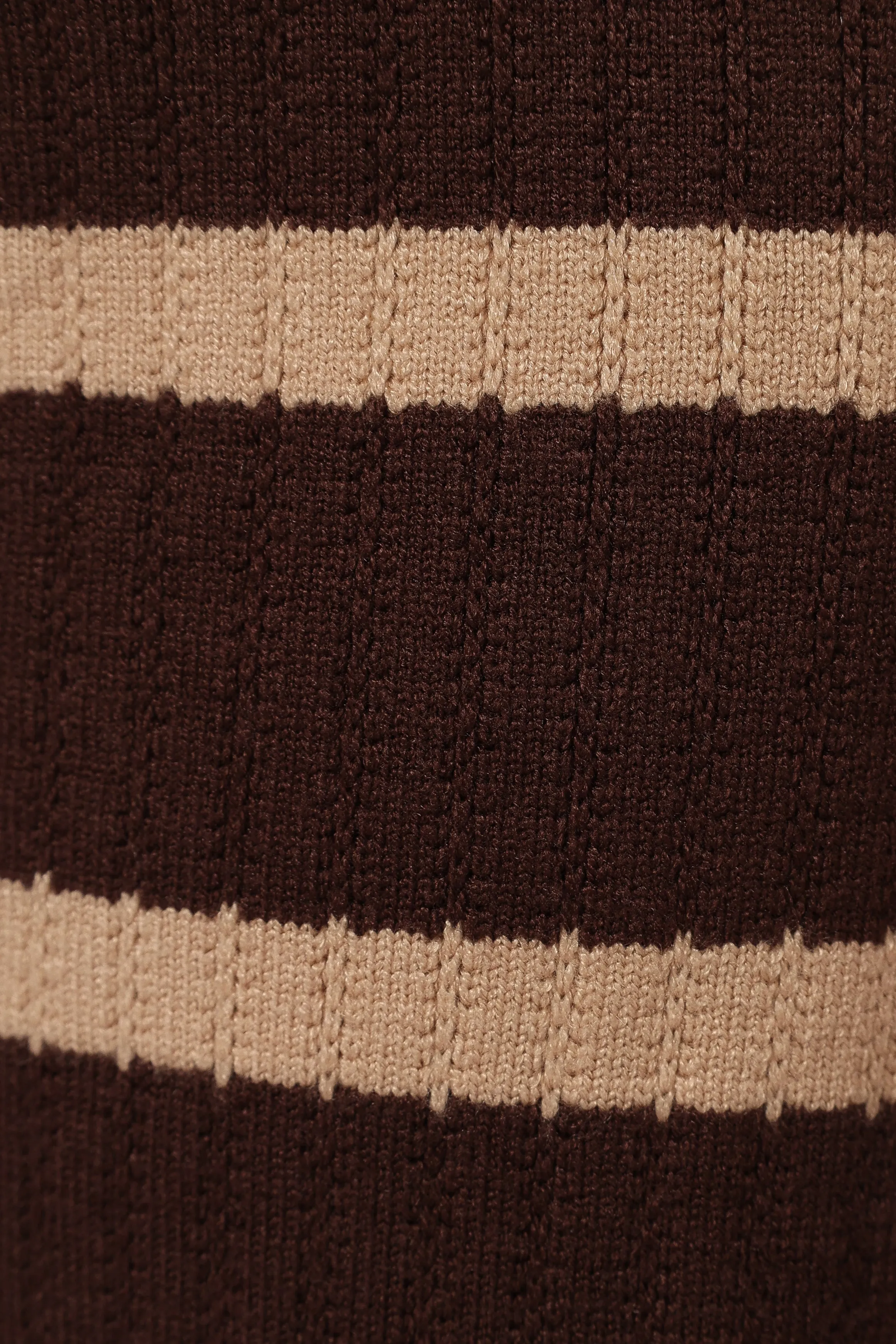 Carina Knit Top - Chocolate Brown Stripe