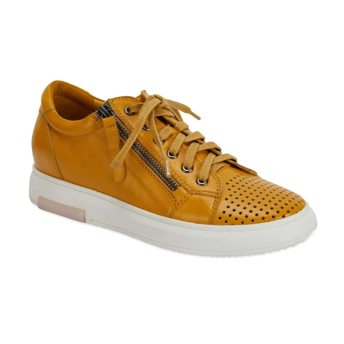 Carson Sneaker in Mustard Leather