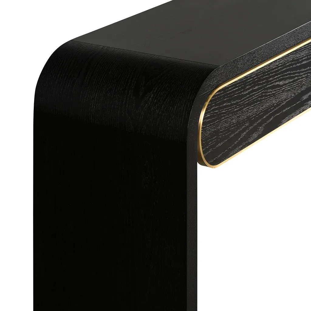 Coco Console Table - Textured Espresso Black