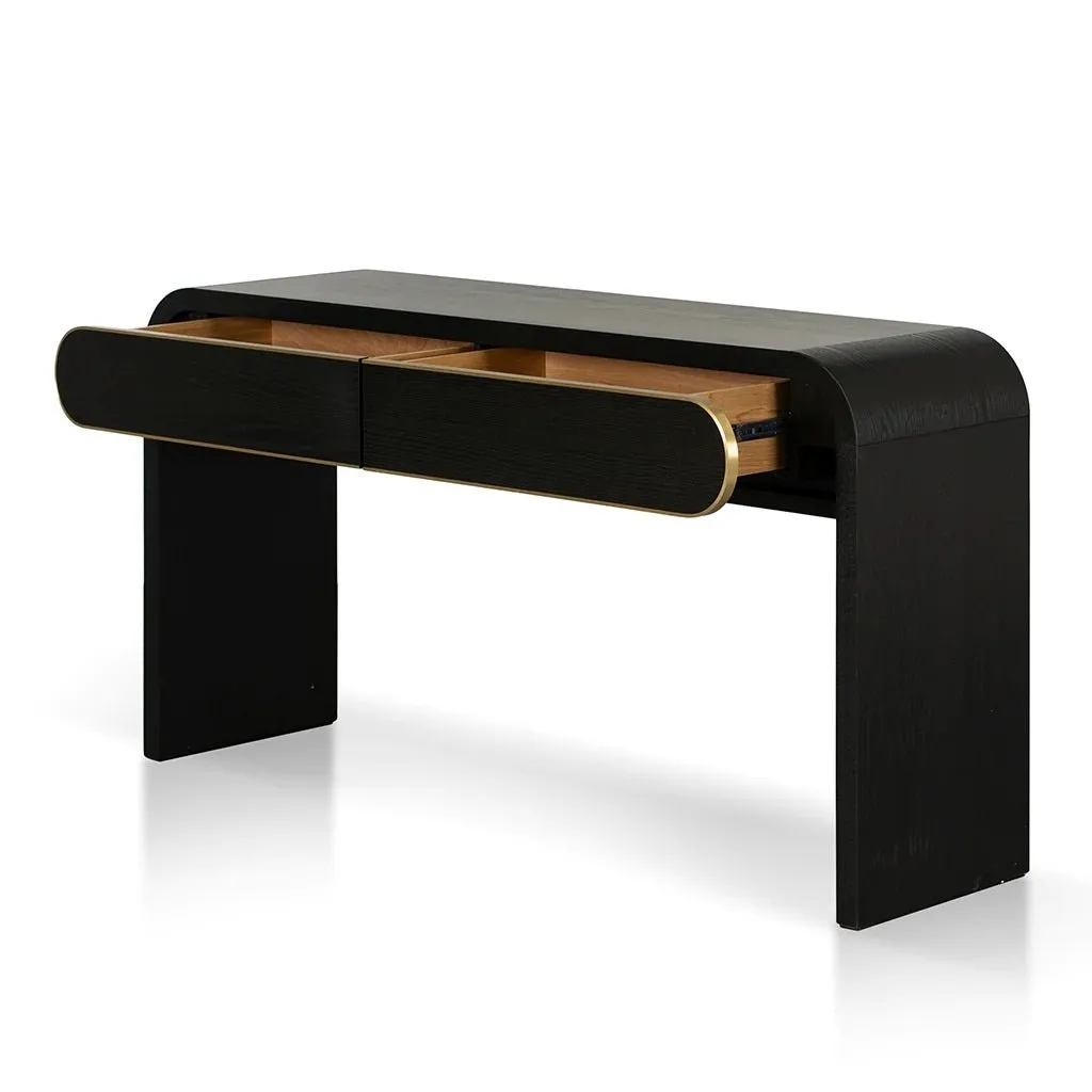 Coco Console Table - Textured Espresso Black