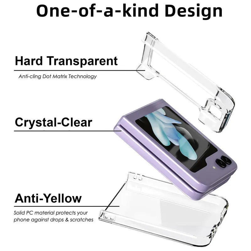 Crystal Clear Hard Back Anti-Yellowing Phone Case For Samsung Z Flip 5