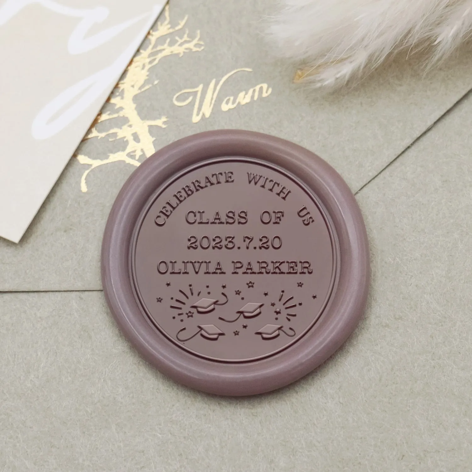 Custom Graduation Wax Seal Stamp - Style 7