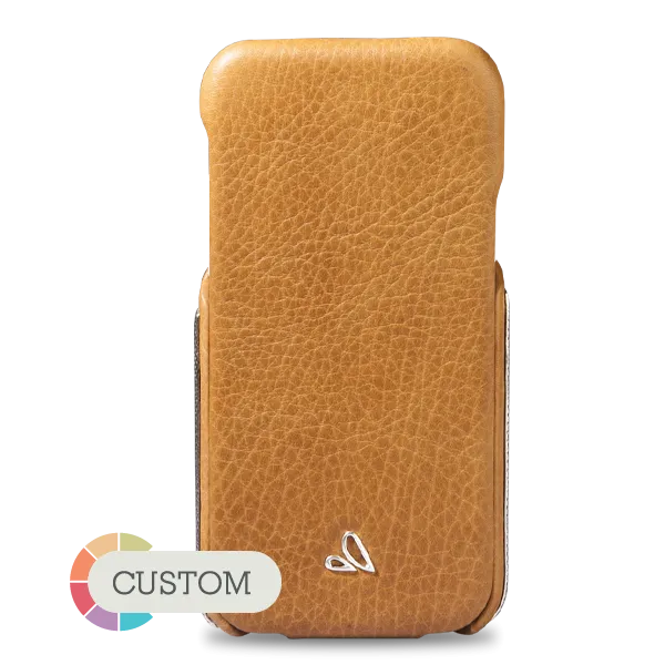 Customizable Top Silver iPhone X / iPhone Xs Leather Case