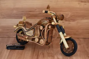 Fathers Day Gift Wood Motor bike model carved large 65cm length-YES sixty five cm !