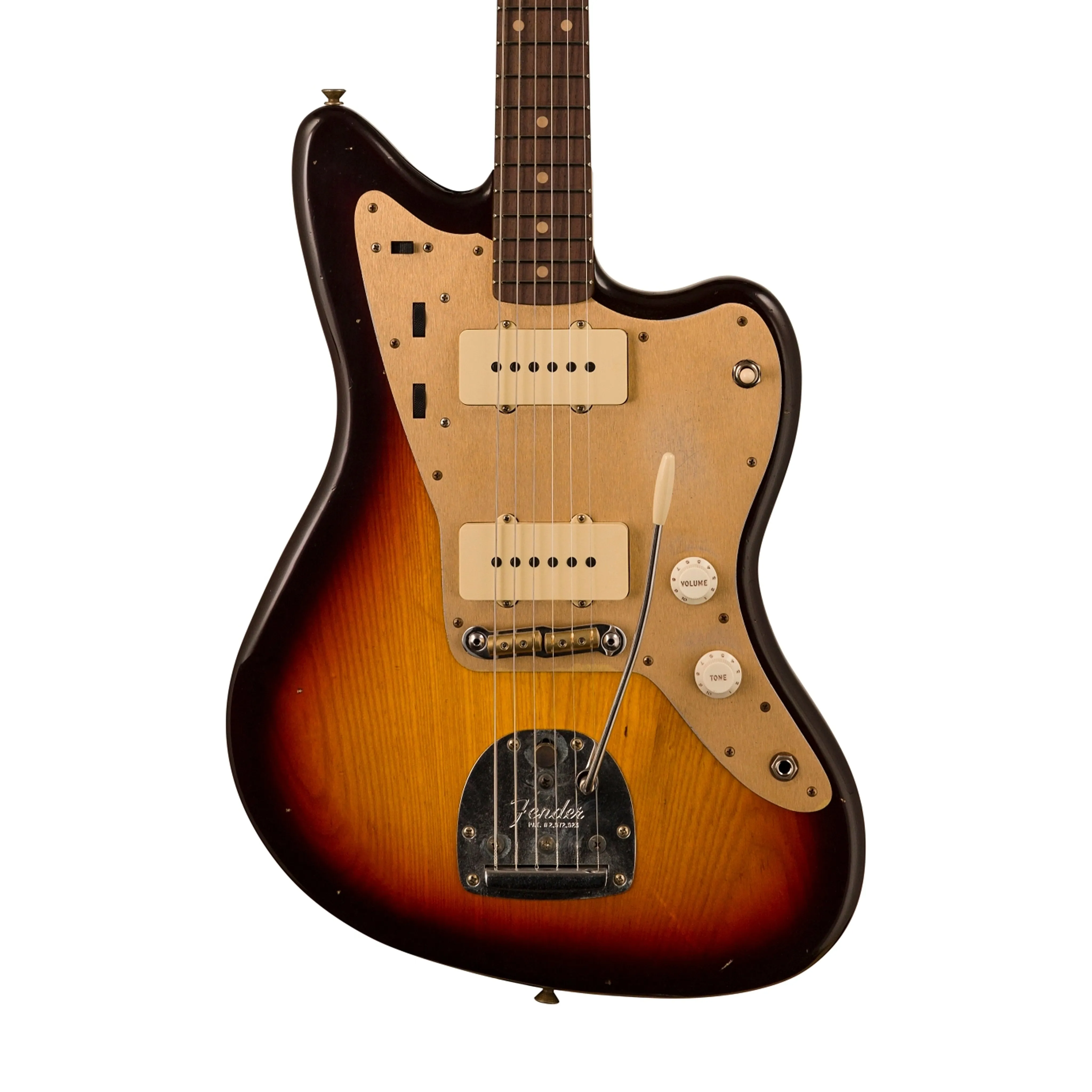 Fender Custom Shop 1959 Jazzmaster Journeyman Relic Electric Guitar, Chocolate 3-Color Sunburst