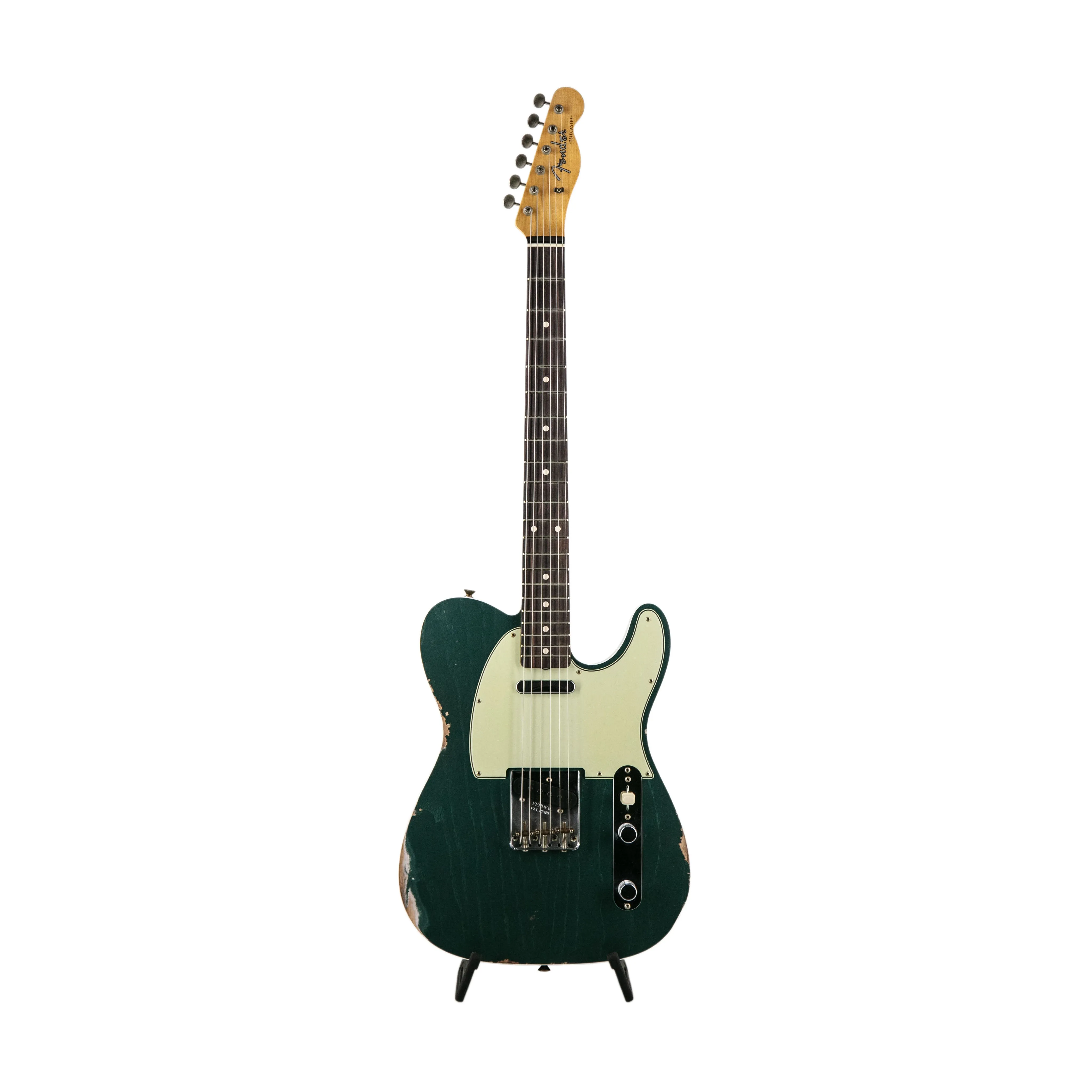 Fender Custom Shop 1960 Telecaster Custom Ash Relic Electric Guitar, Sherwood Green Metallic