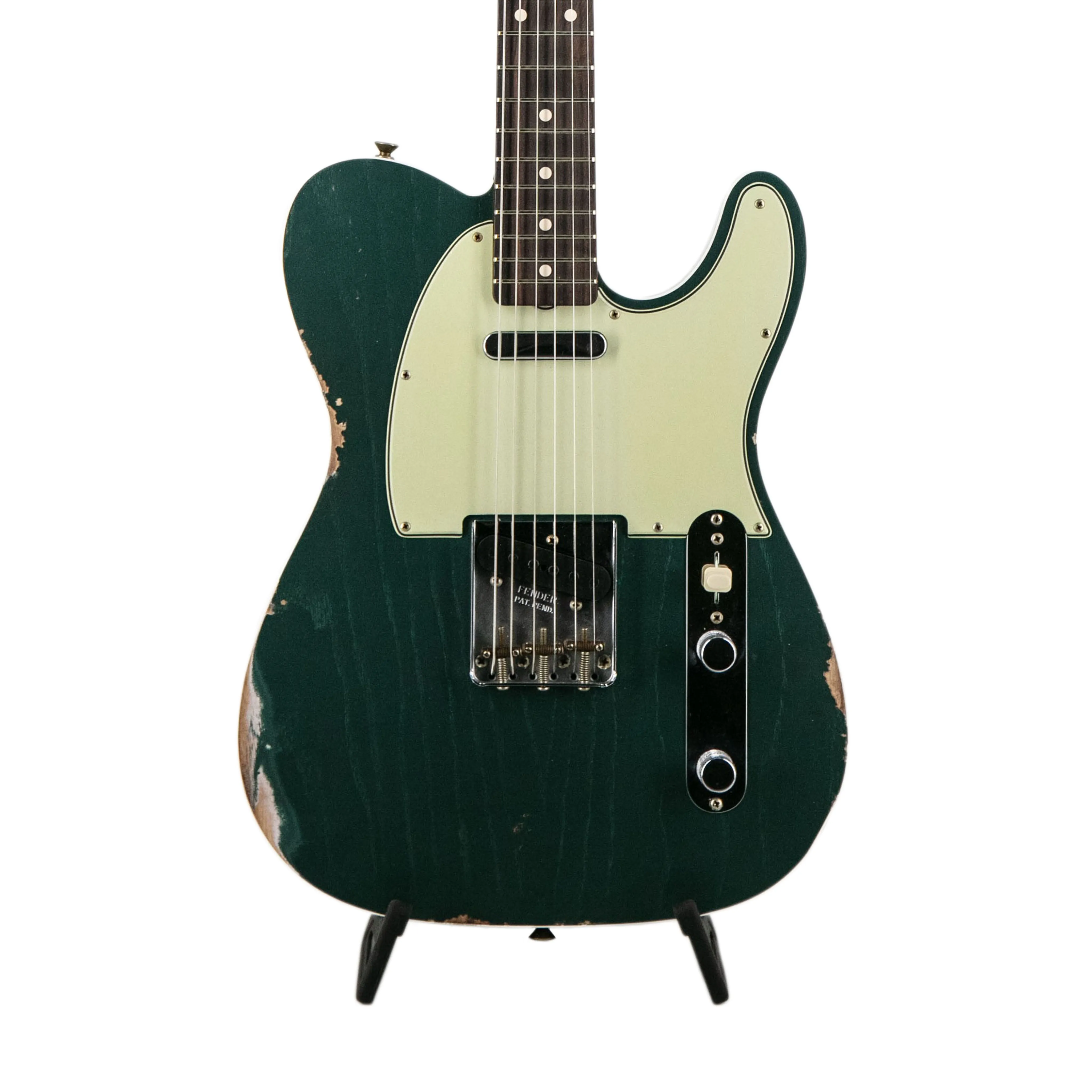 Fender Custom Shop 1960 Telecaster Custom Ash Relic Electric Guitar, Sherwood Green Metallic