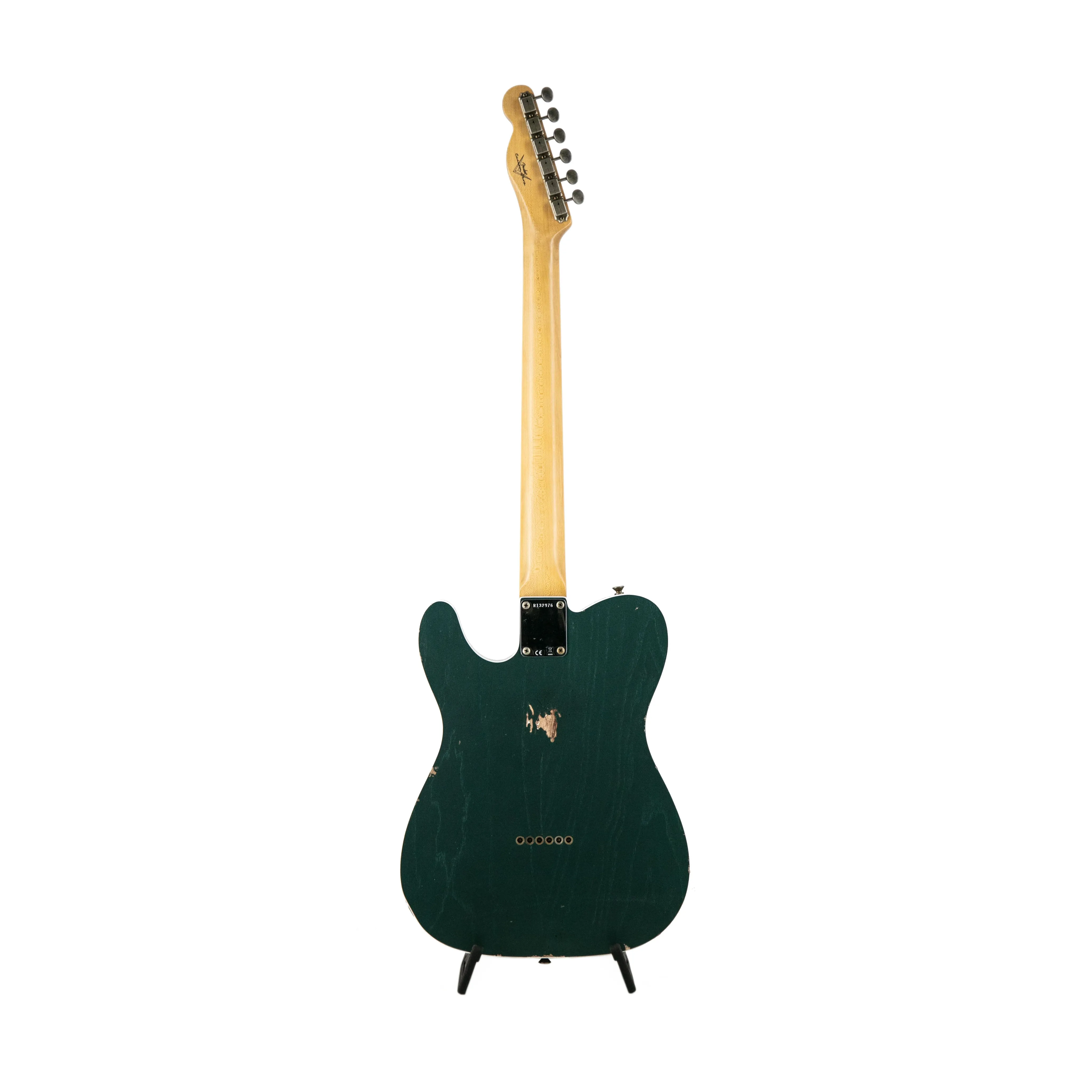 Fender Custom Shop 1960 Telecaster Custom Ash Relic Electric Guitar, Sherwood Green Metallic