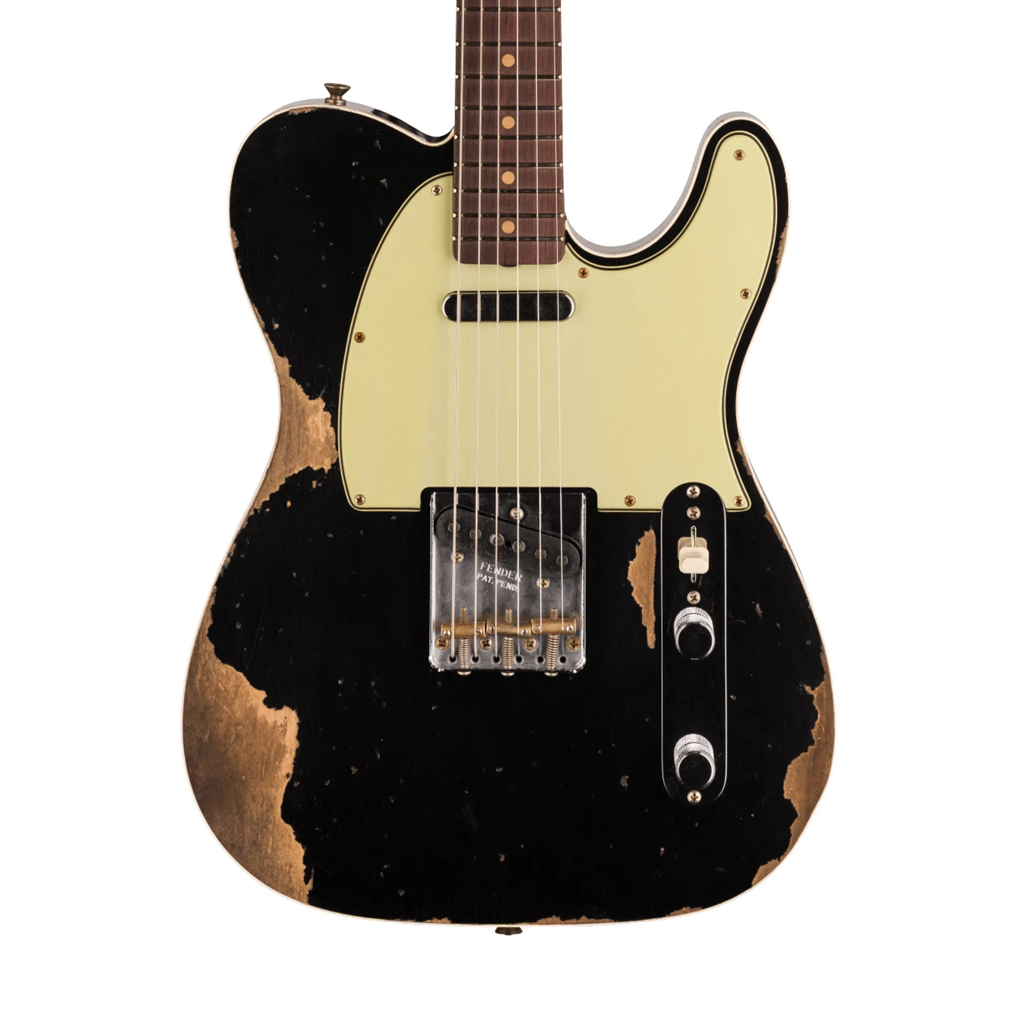 Fender Custom Shop 1960 Telecaster Relic Guitar, RW FB, Aged Black