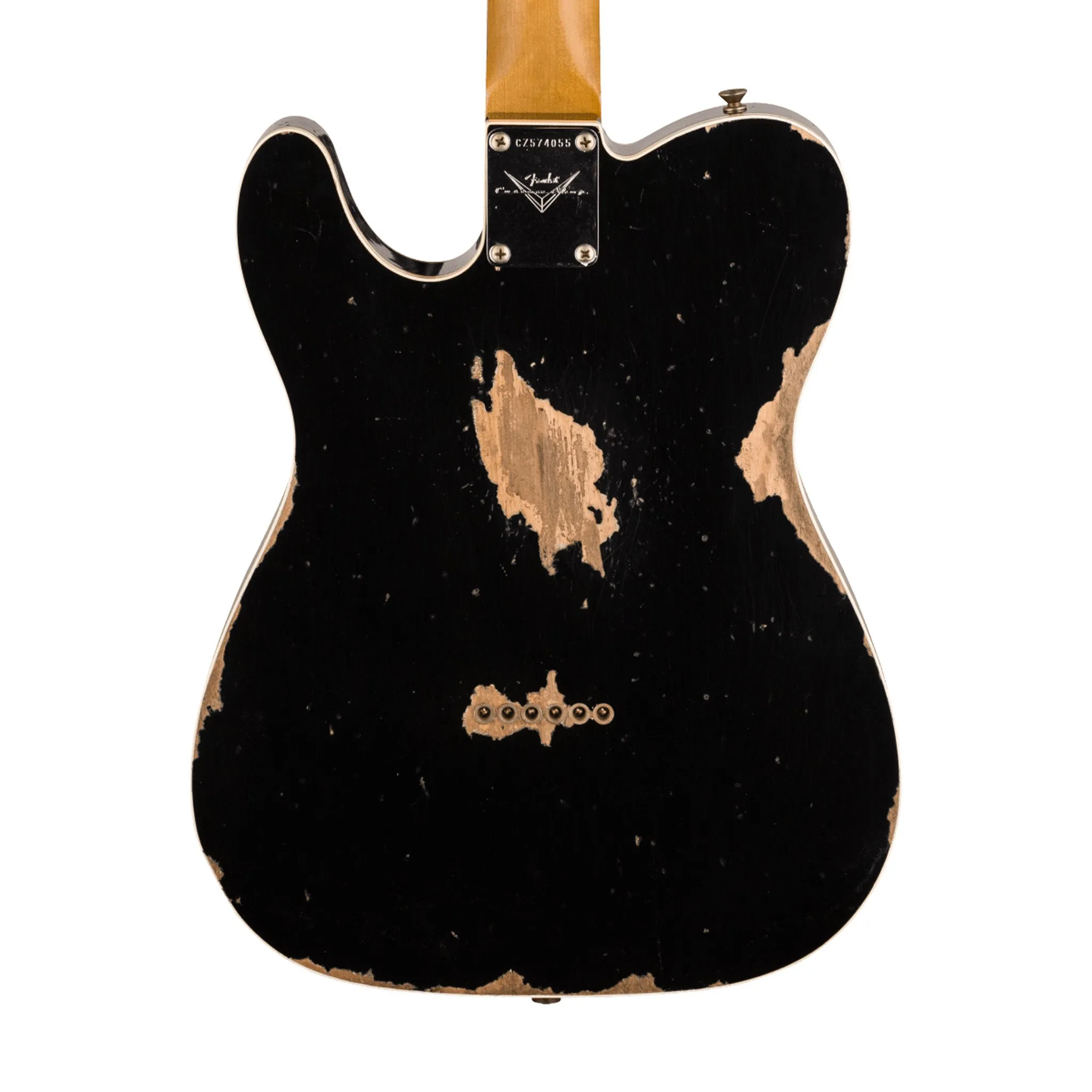 Fender Custom Shop 1960 Telecaster Relic Guitar, RW FB, Aged Black