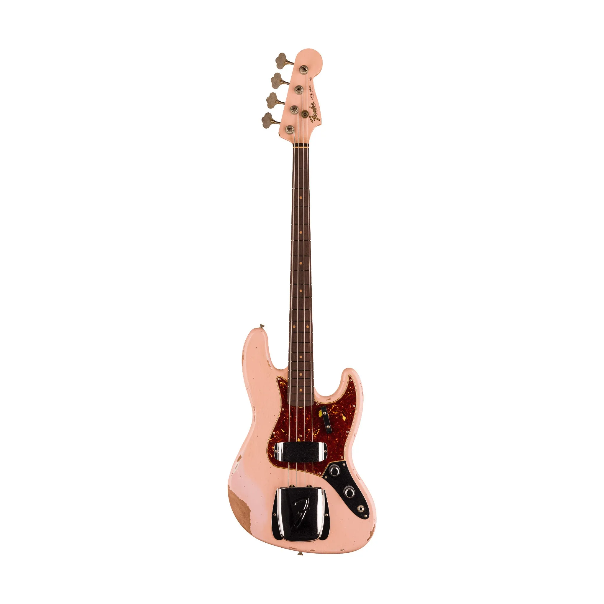 Fender Custom Shop 1961 Jazz Bass Heavy Relic Guitar, RW FB, Super Faded Aged Shell Pink