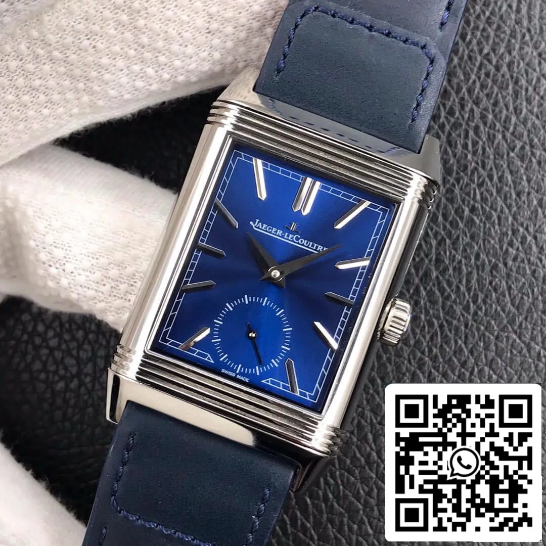 Jaeger LeCoultre Reverso Flip 1:1 Best Edition MG Factory Stainless Steel Blue Dial