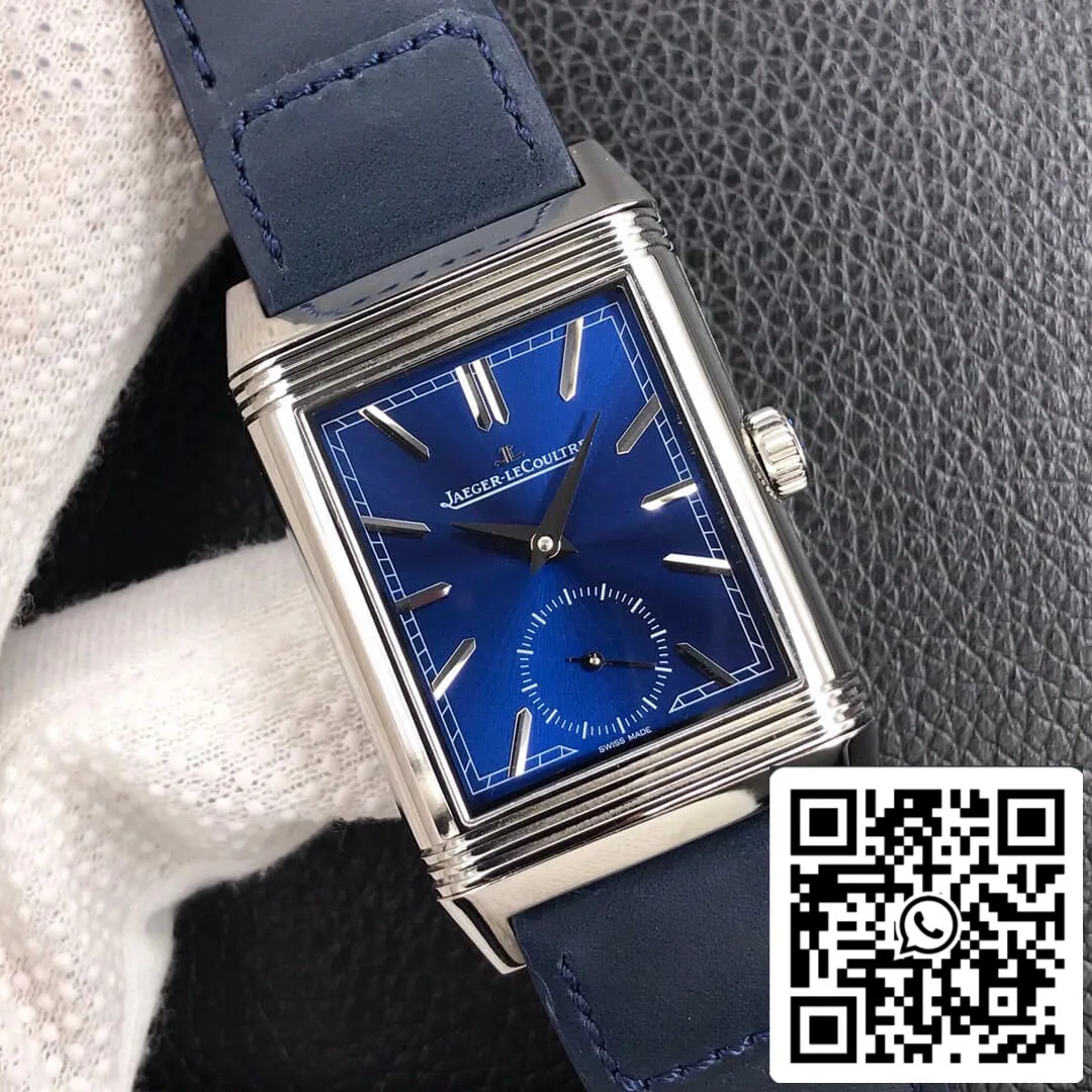 Jaeger LeCoultre Reverso Flip 1:1 Best Edition MG Factory Stainless Steel Blue Dial