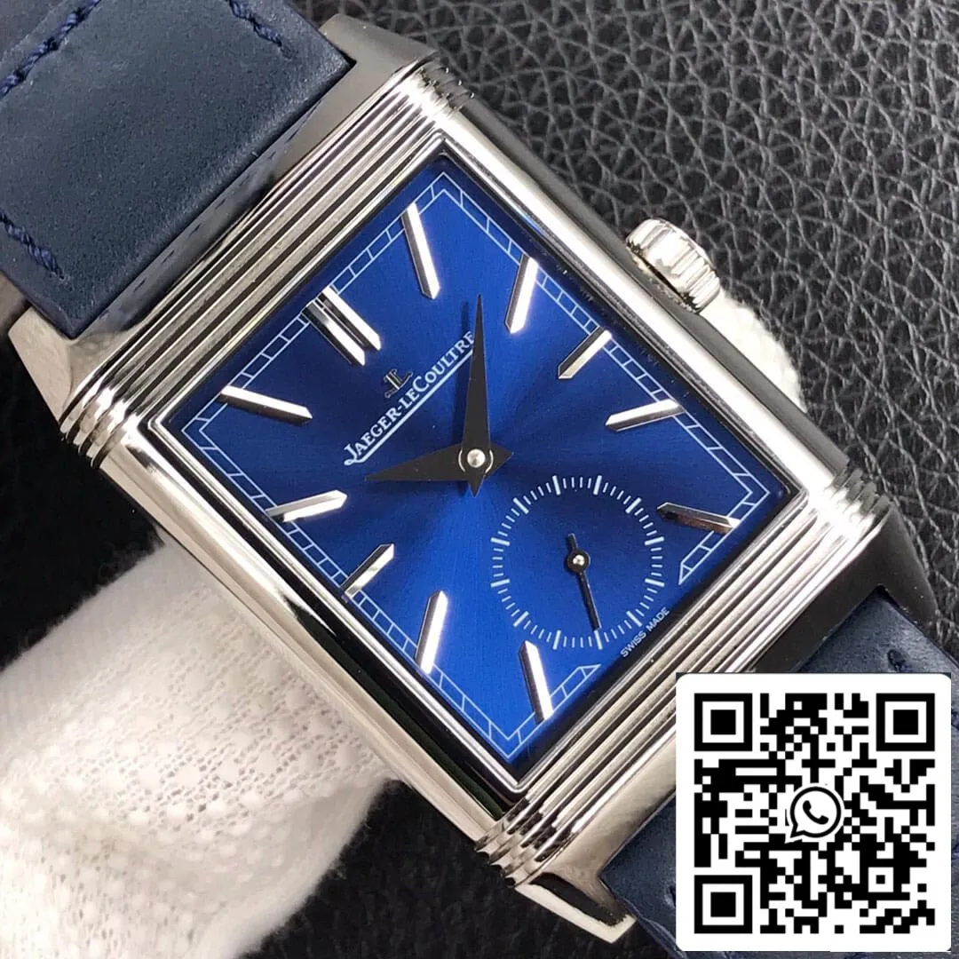 Jaeger LeCoultre Reverso Flip 1:1 Best Edition MG Factory Stainless Steel Blue Dial