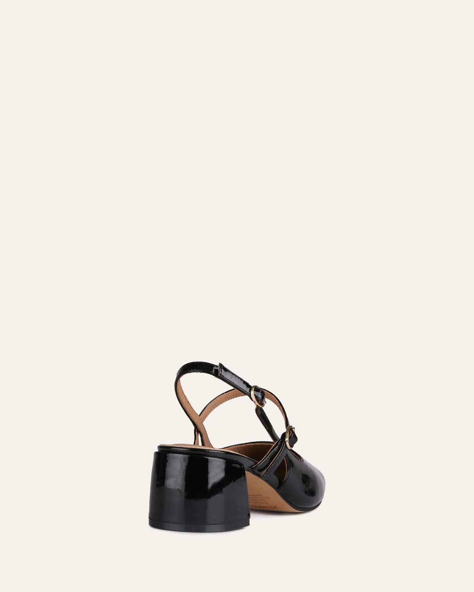 JENNA LOW HEELS BLACK PATENT