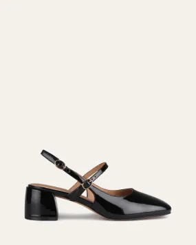 JENNA LOW HEELS BLACK PATENT