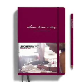 Leuchtturm1917 Some Lines A Day A5 Medium Hardcover Notebook - Port Red