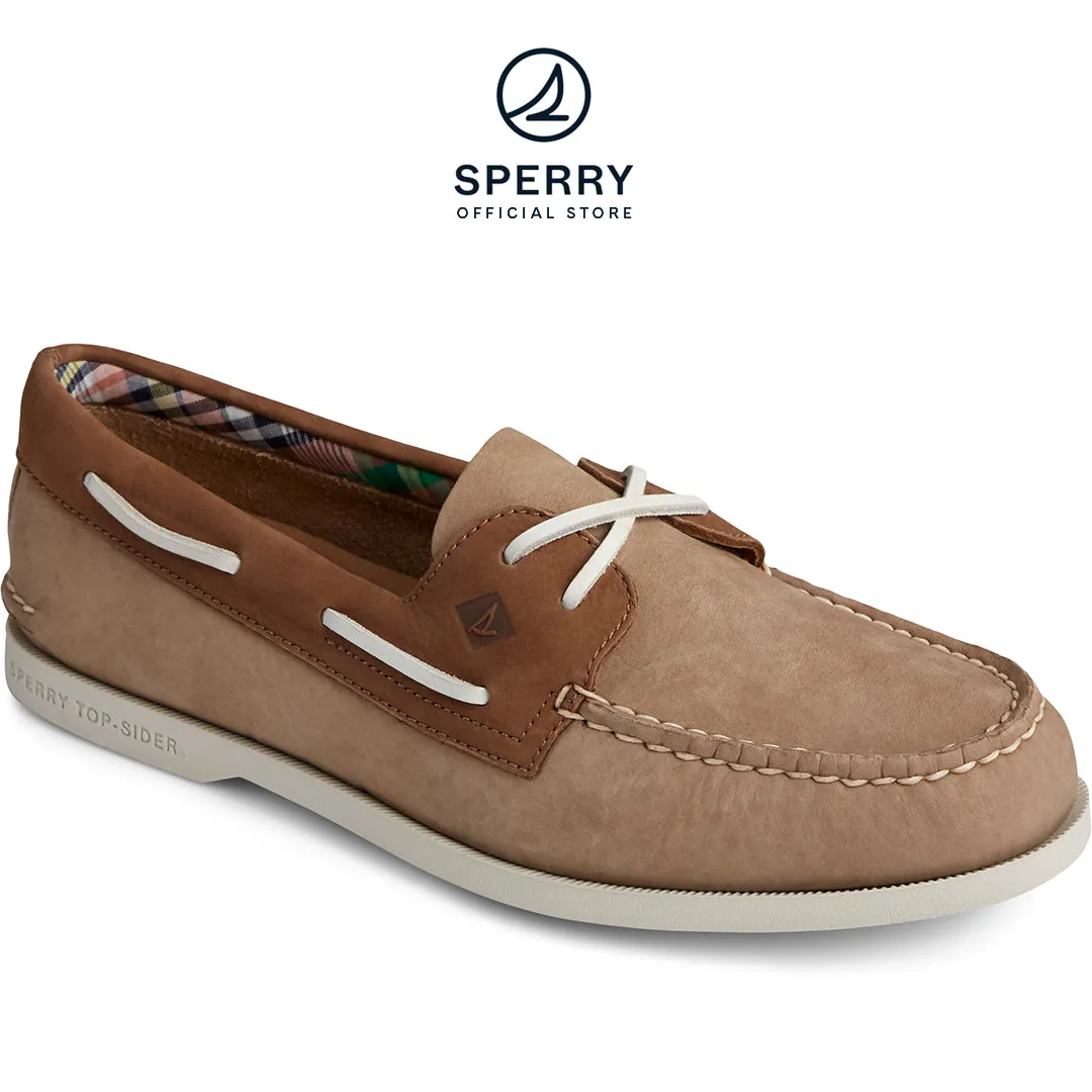 Men's Authentic Original PLUSHWAVE Washable Boat Shoe - Tan/Brown (STS21706)