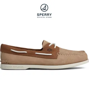 Men's Authentic Original PLUSHWAVE Washable Boat Shoe - Tan/Brown (STS21706)