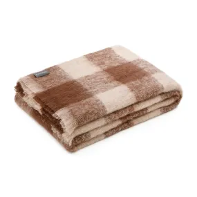 Mohair Knee Rug Mocha Check