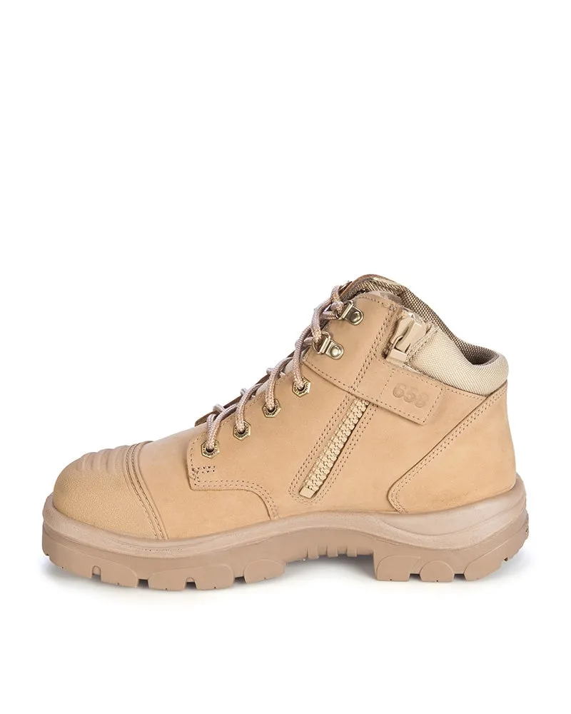 Parkes Zip Scuff Cap Safety Boot - Sand