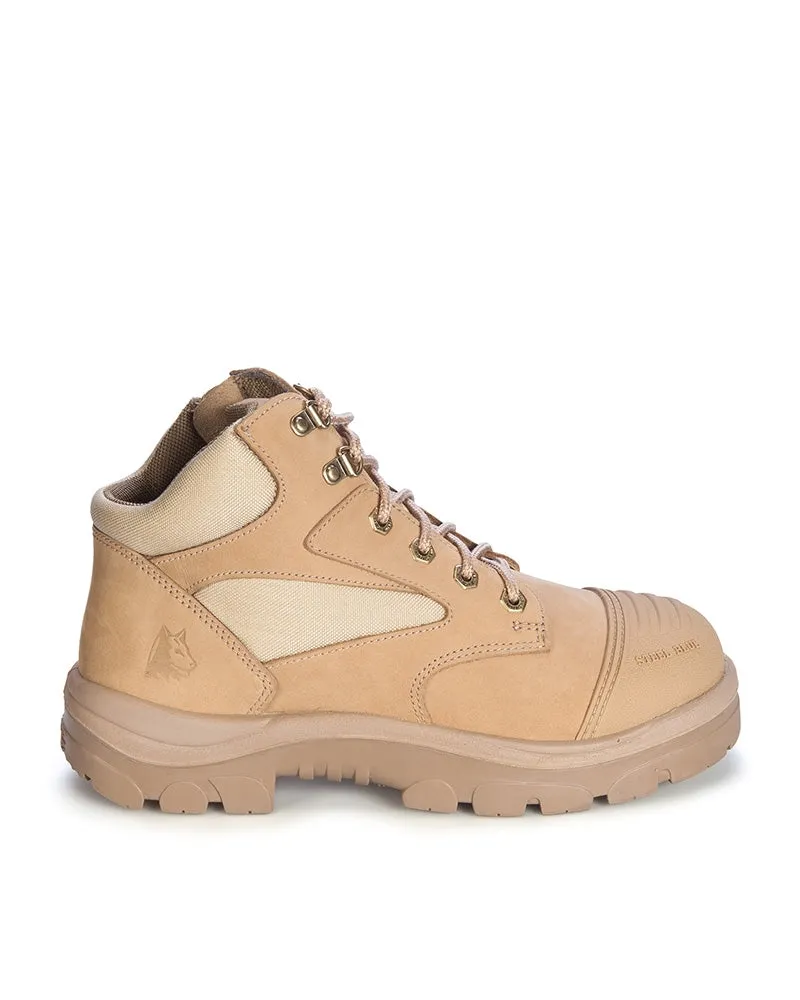 Parkes Zip Scuff Cap Safety Boot - Sand