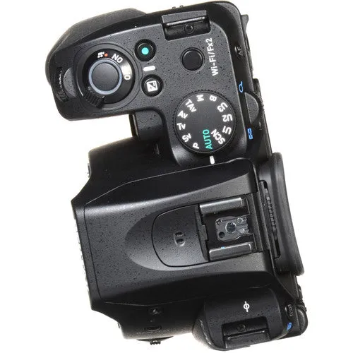 Pentax K-70 DSLR Camera (Body Only, Black) with Pentax AF-200FG P-TTL Shoe Mount Flash