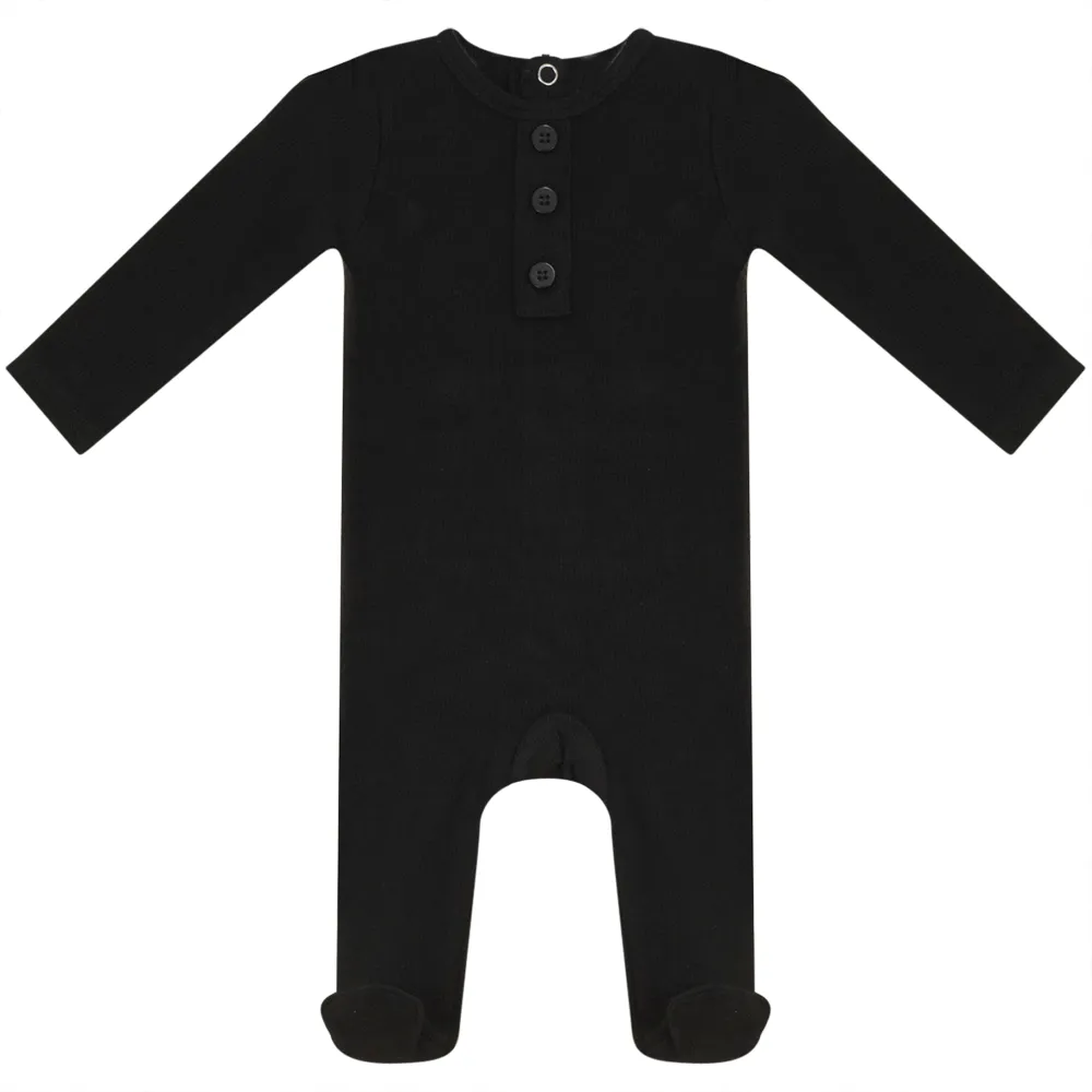 Rib Basic Henley Onesy