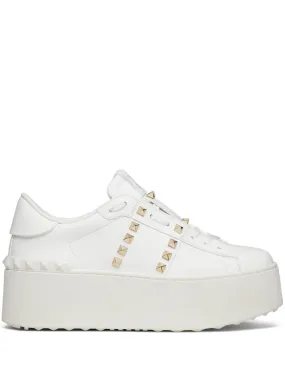 ROCKSTUD UNTITLED LEATHER SNEAKERS