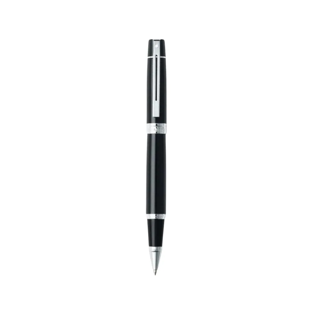 Sheaffer 300 E9312 Rollerball Pen - Glossy Black with Chrome Plated Trims