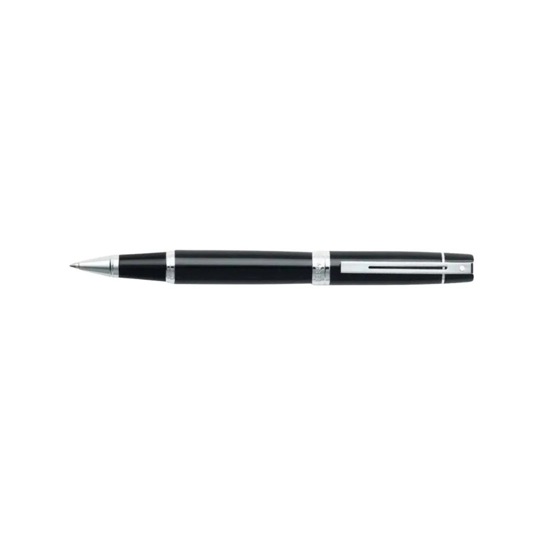 Sheaffer 300 E9312 Rollerball Pen - Glossy Black with Chrome Plated Trims