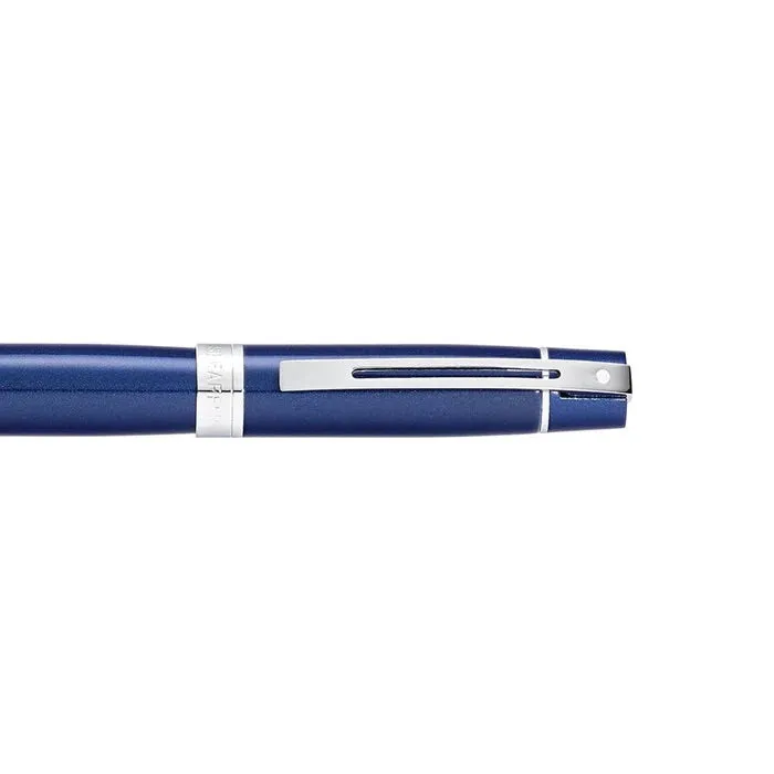 Sheaffer 300 E9341 Rollerball Pen - Glossy Blue with Chrome Plated Trims