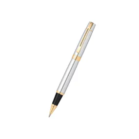 Sheaffer 300 E9342 Rollerball Pen - Bright Chrome with Gold-tone Trims