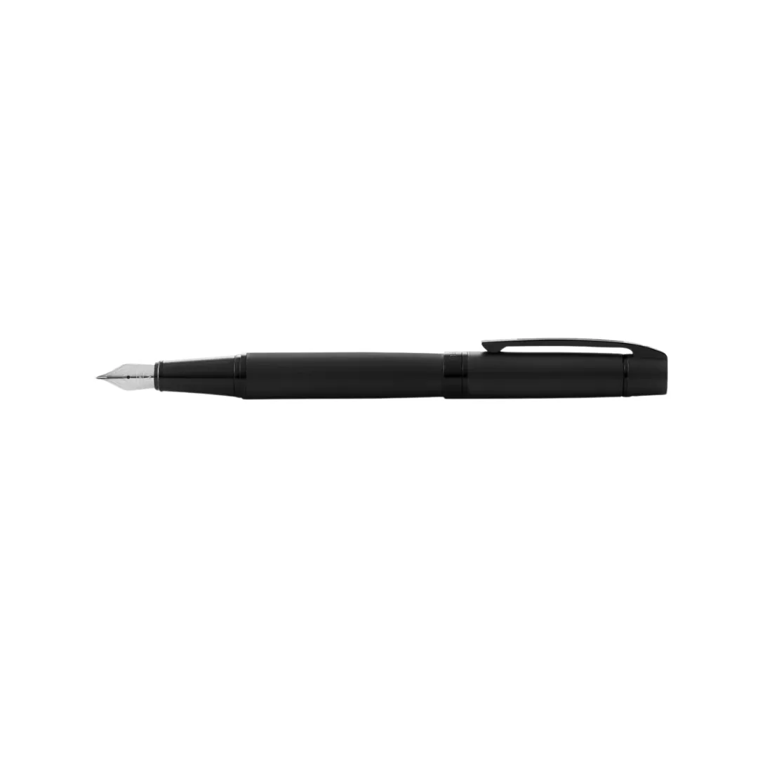 Sheaffer 300 E9343 Fountain Pen - Matte Black Lacquer with Polished Black Trims