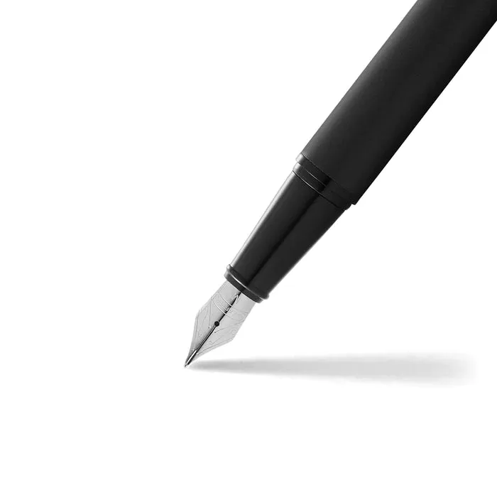 Sheaffer 300 E9343 Fountain Pen - Matte Black Lacquer with Polished Black Trims