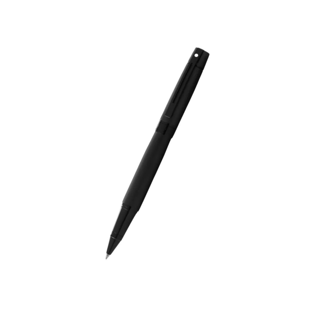 Sheaffer 300 E9343 Rollerball Pen - Matte Black Lacquer with Polished Black Trims