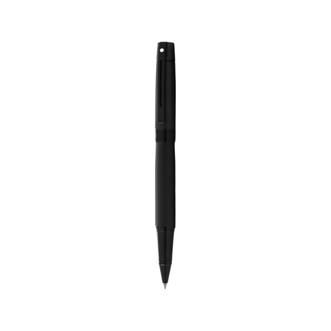 Sheaffer 300 E9343 Rollerball Pen - Matte Black Lacquer with Polished Black Trims