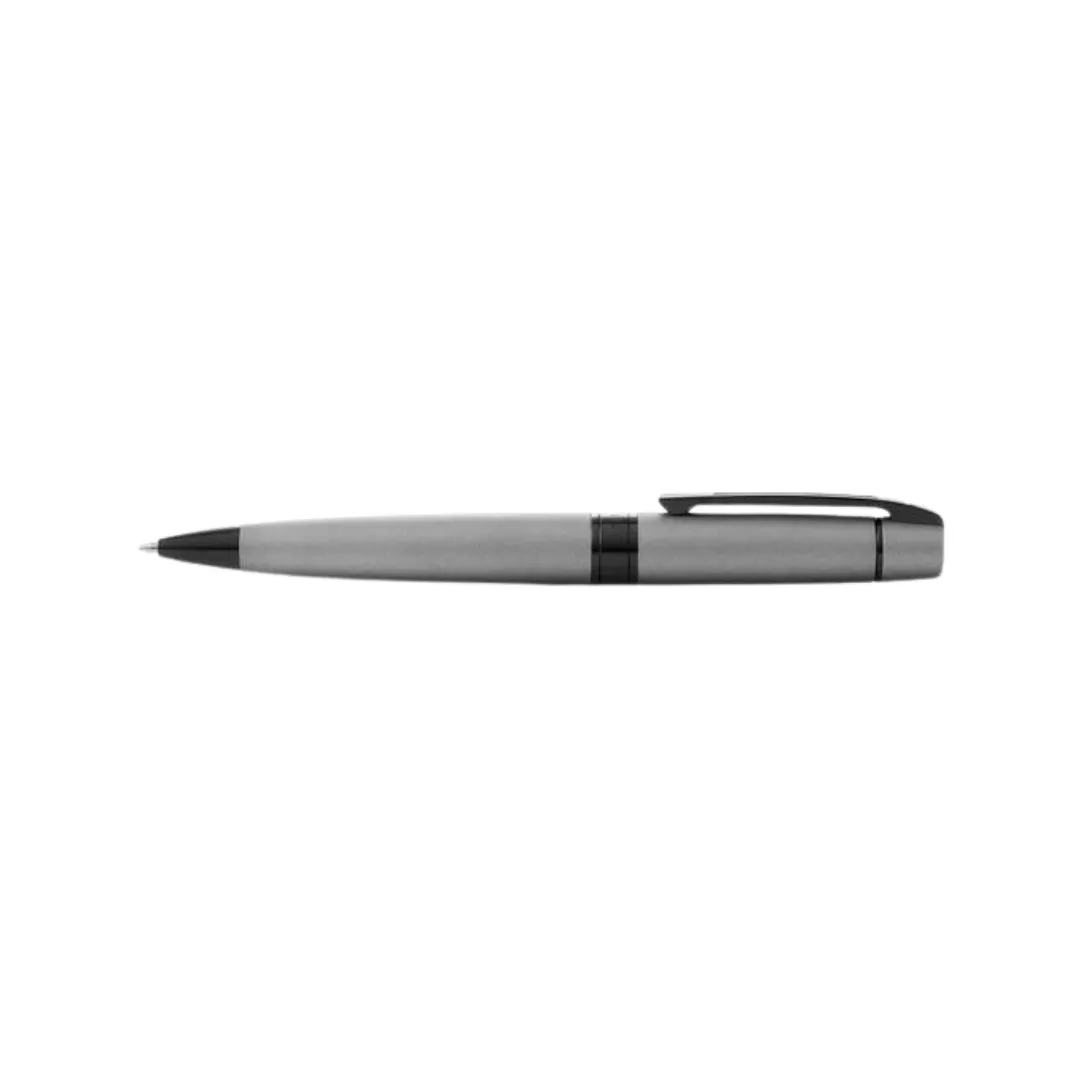 Sheaffer 300 E9345 Ballpoint Pen - Matte Gray Lacquer with Polished Black Trims