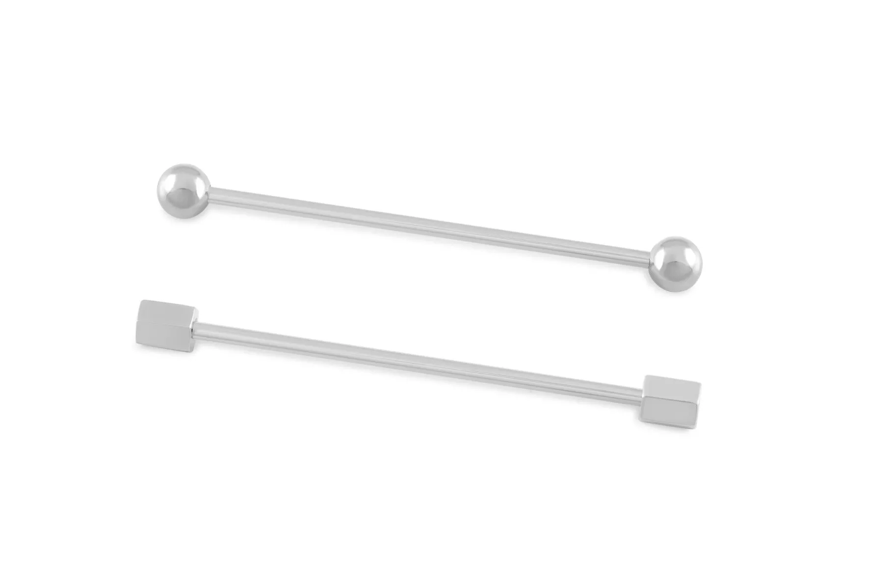 Silver Ball End Collar Bar