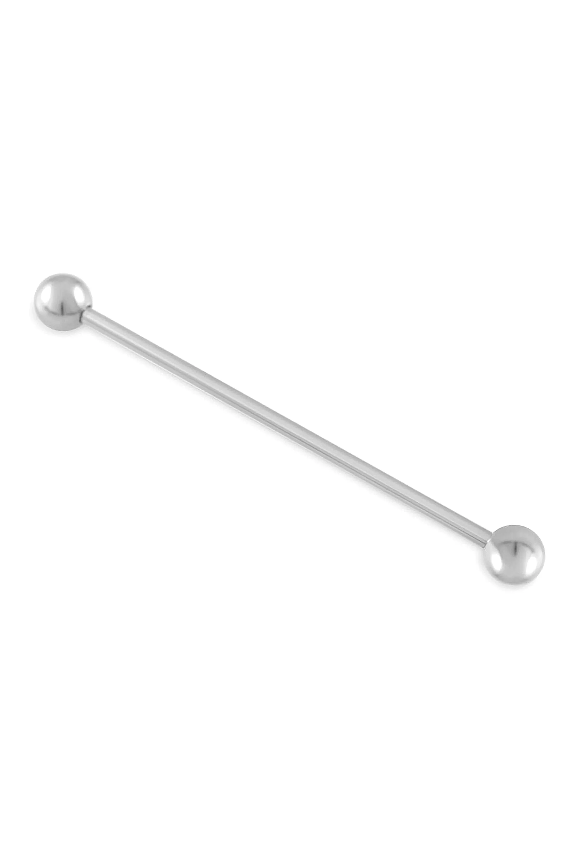 Silver Ball End Collar Bar