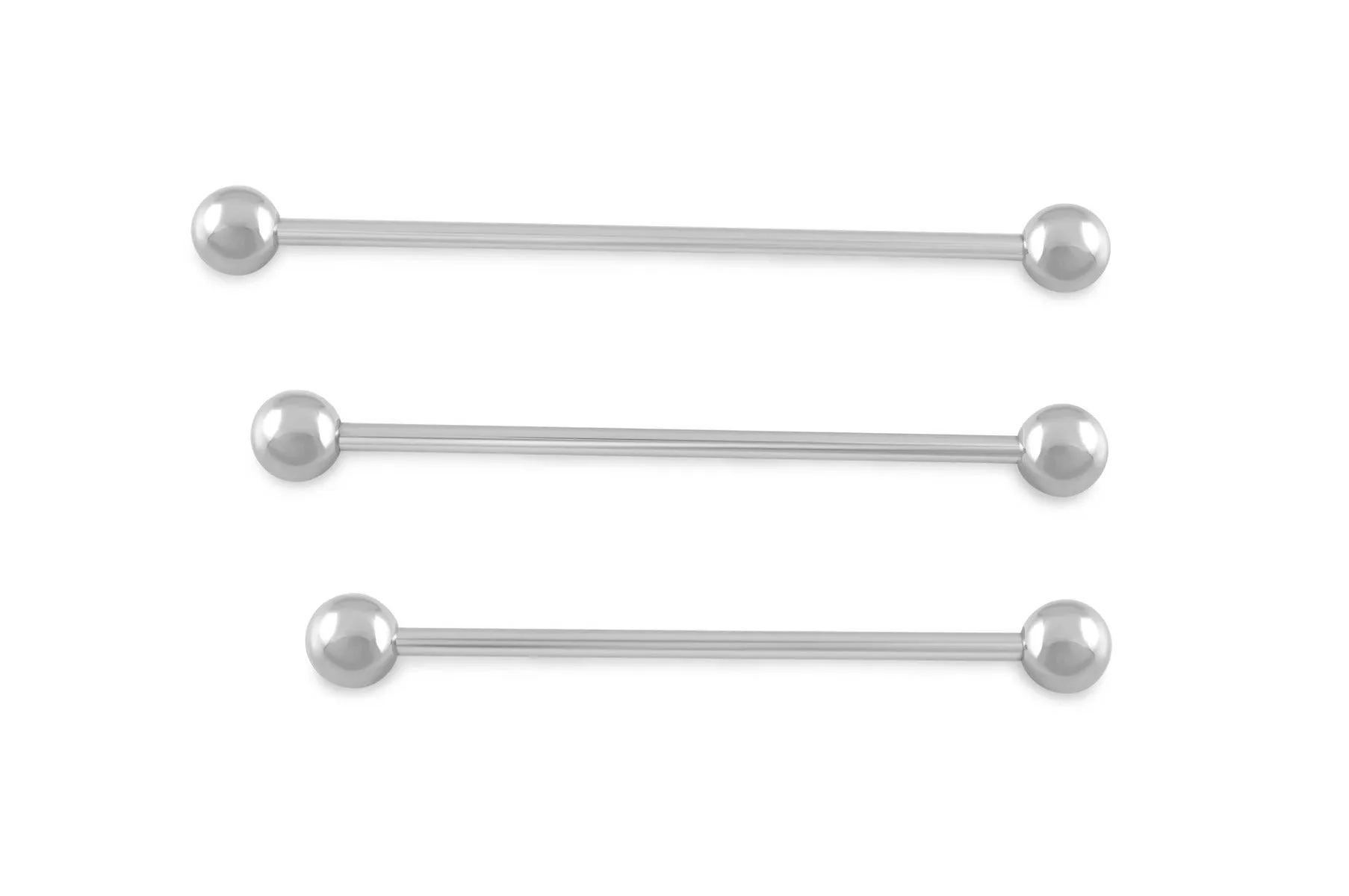 Silver Ball End Collar Bar